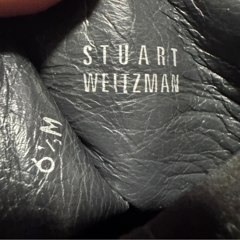 Stuart Weitzman 5050 Boot Black Leather size 6.5